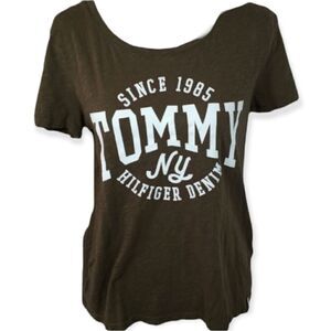 TOMMY HILFIGER ARMY GREEN T-SHIRT SZ.S